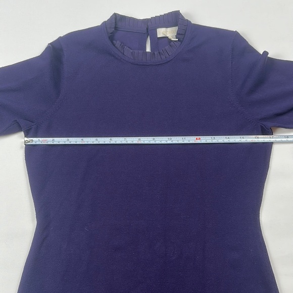 Etcetra purple sweater dress with long sleeve and ruffle detail. Size small - Picture 7 of 10